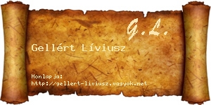 Gellért Líviusz névjegykártya